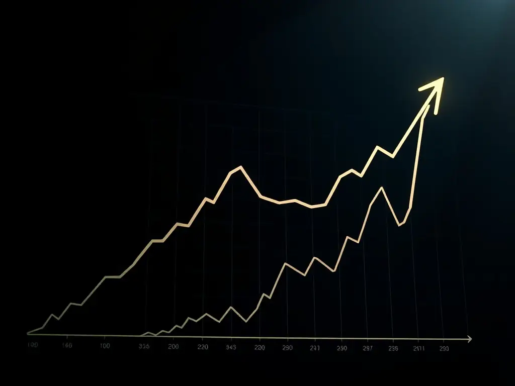 A graph showing consistent financial growth over time, illustrating the benefits of strategic investment planning and economic forecasting.